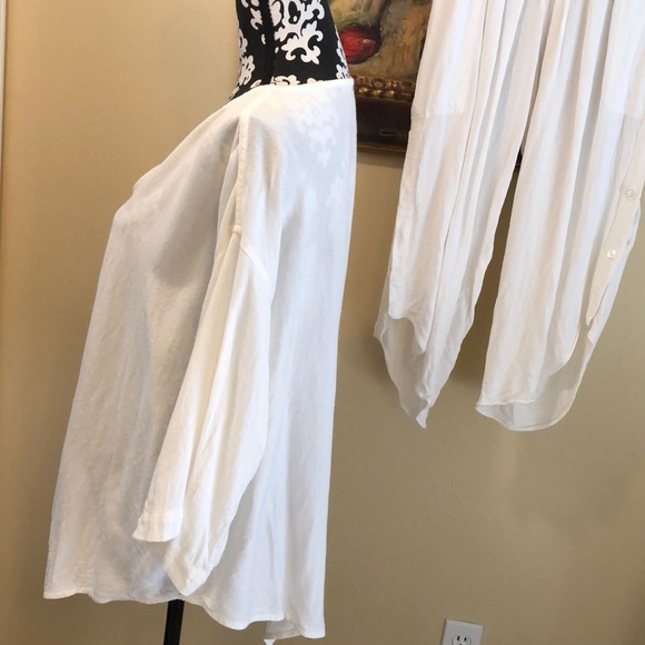 🇲🇦 2-piece Boho side button pants asymmetrical point front top set - Picture 4 of 12